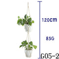 Flower Pot Net Bag Beige Cotton Rope Indoor Plant Hanger Hanging