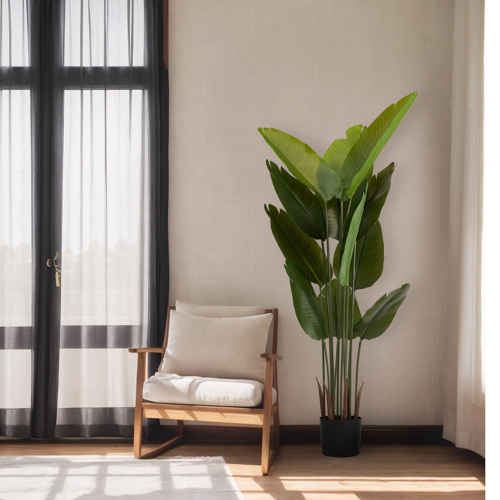 Artificial Bird of Paradise Plant 160cm Tall Faux Tropical Palm Tree