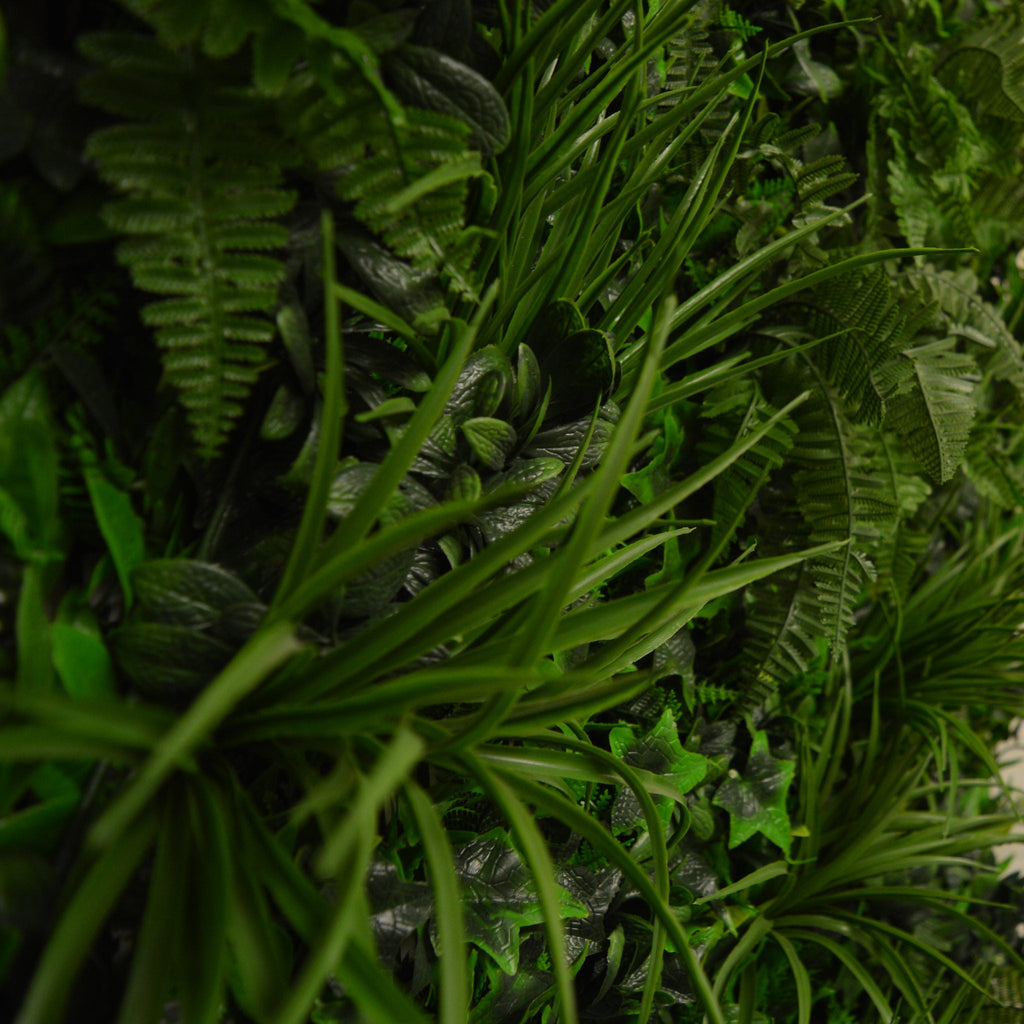 Artificial Instant Green Wall Hedge Panel Mixed Plants 100cm X 100cm