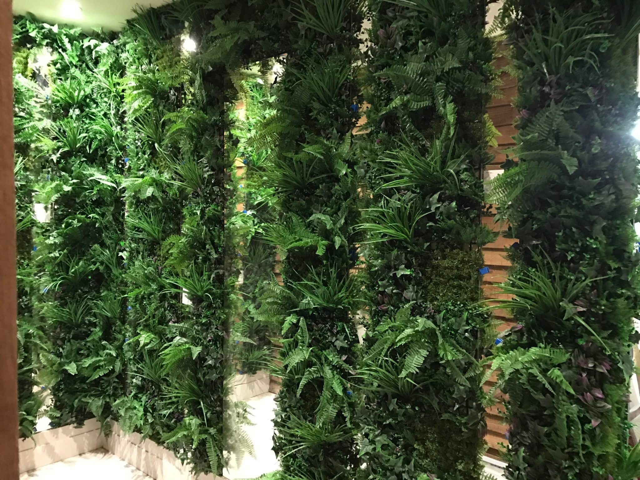 Artificial Instant Green Wall Hedge Panel Mixed Plants 100cm X 100cm