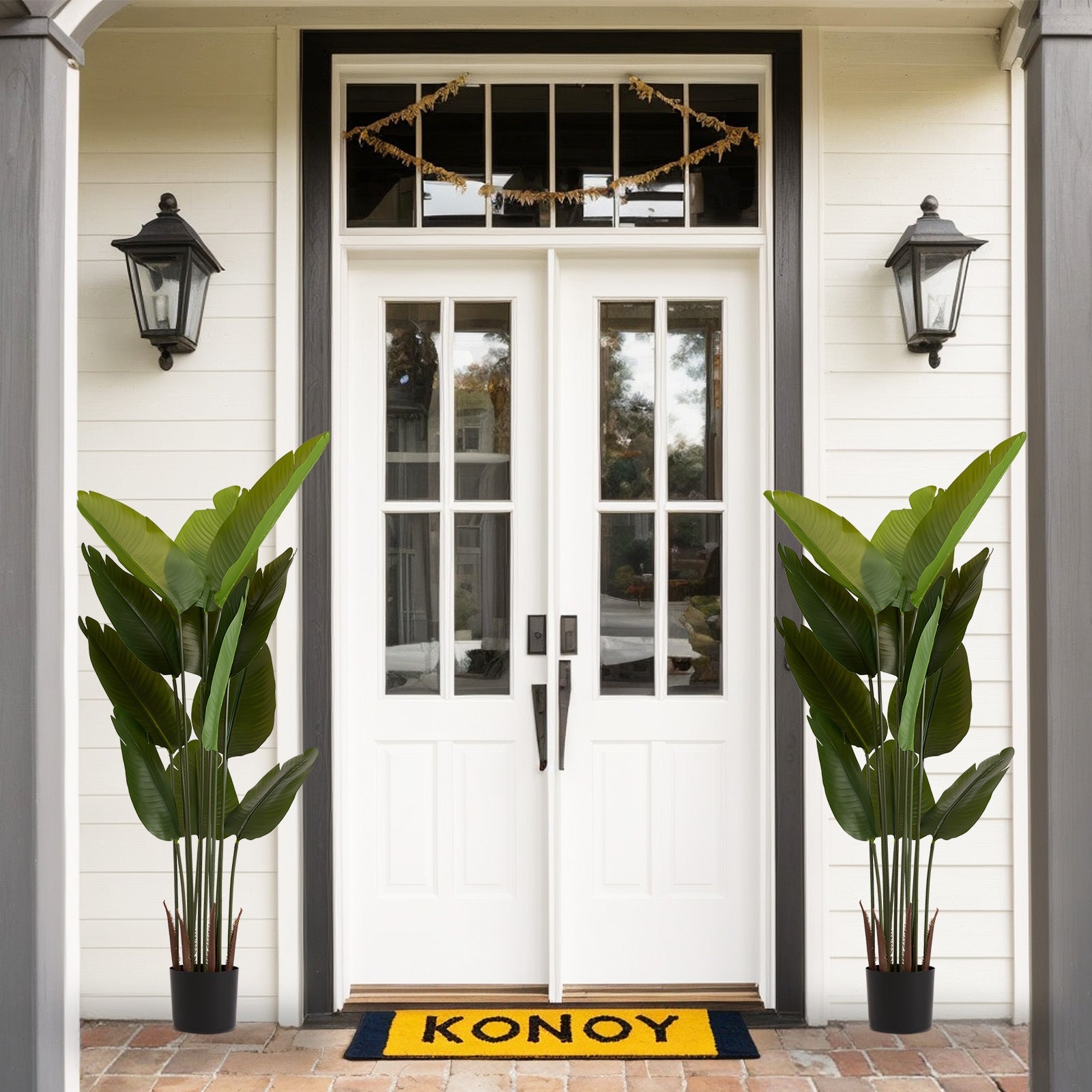 Artificial Bird of Paradise Plant 160cm Tall Faux Tropical Palm Tree