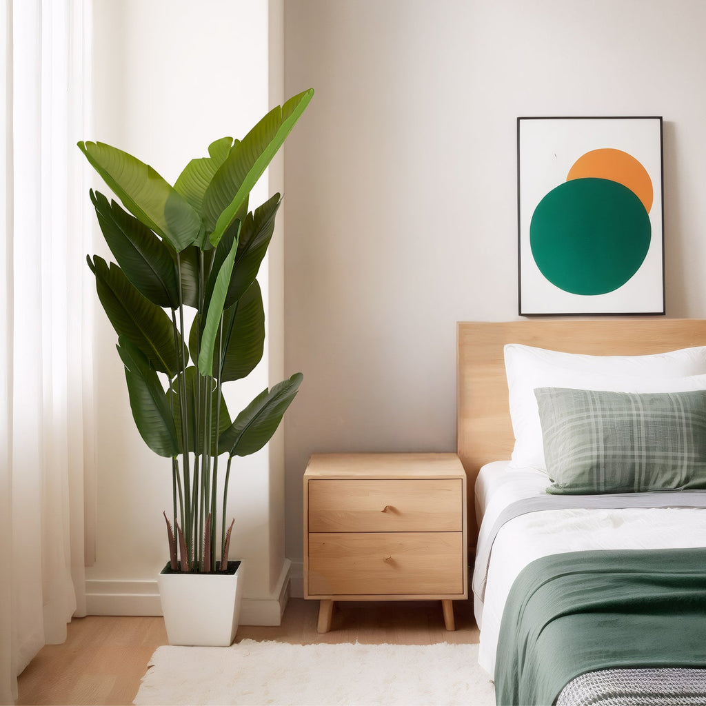 Artificial Bird of Paradise Plant 160cm Tall Faux Tropical Palm Tree